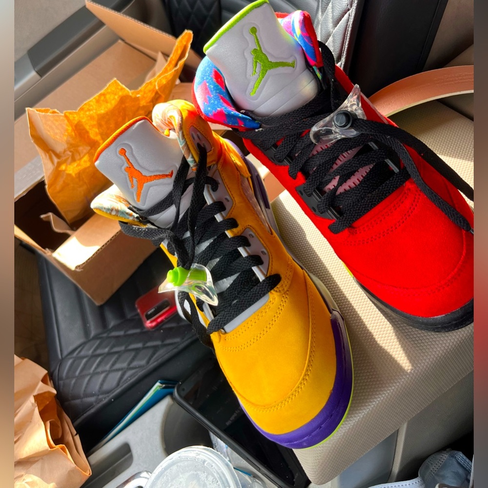 Air Jordan Retro 5s SE (GS) Orange Solaire